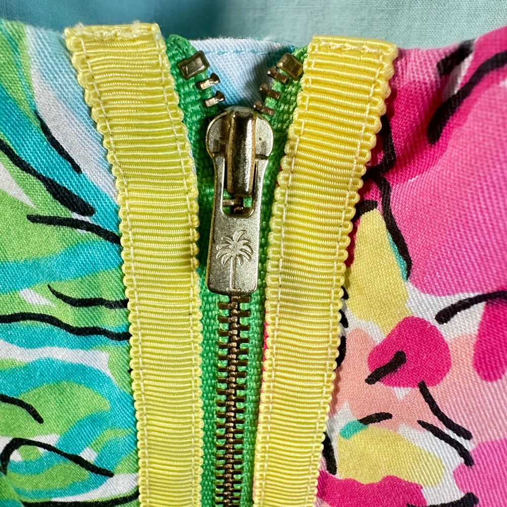Lilly Pulitzer Pineapple Print Sleeveless Midi Dress - Aqua, Pink & Green - Picture 5 of 14